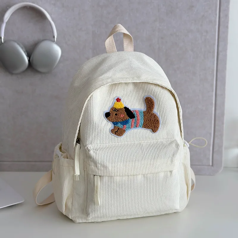 Yalu Corduroy Backpack Unisex Multicolor-2