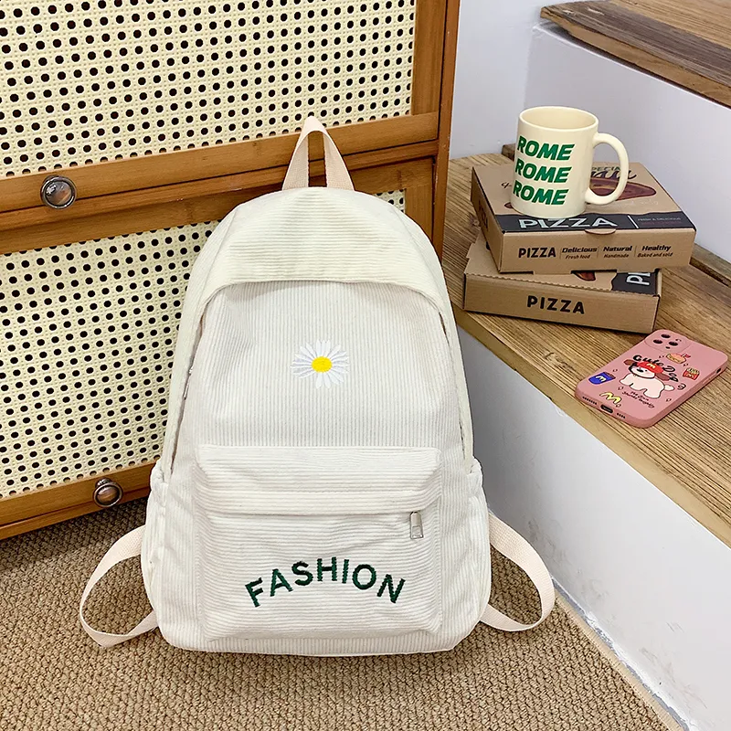 Yalu Corduroy Backpack Regular Unisex Multicolor-10