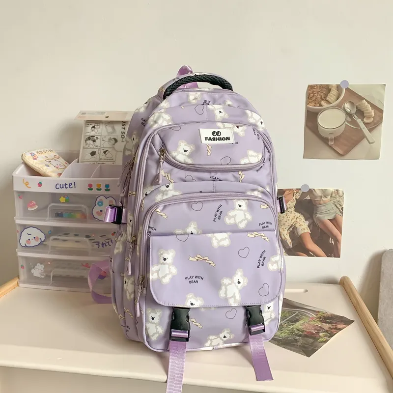 Yalu Nylon Backpack Regular Unisex Multicolor-10