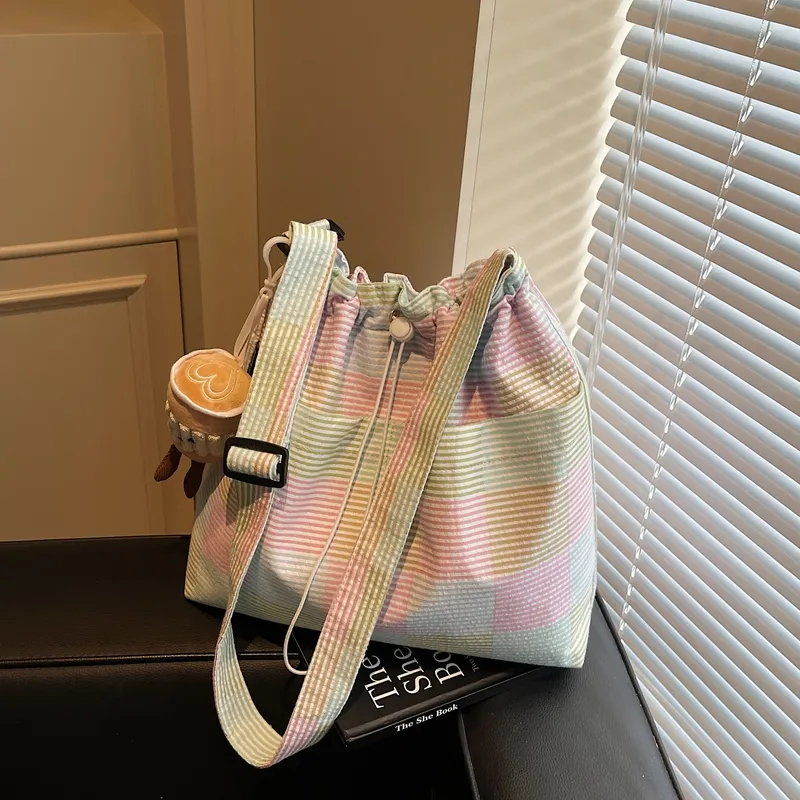 Yalu Canvas Bag, Shoulder Bag Unisex Multicolor-8