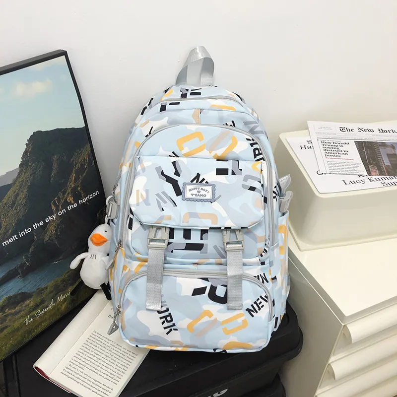 Yalu Nylon Backpack Regular Unisex Multicolor-1