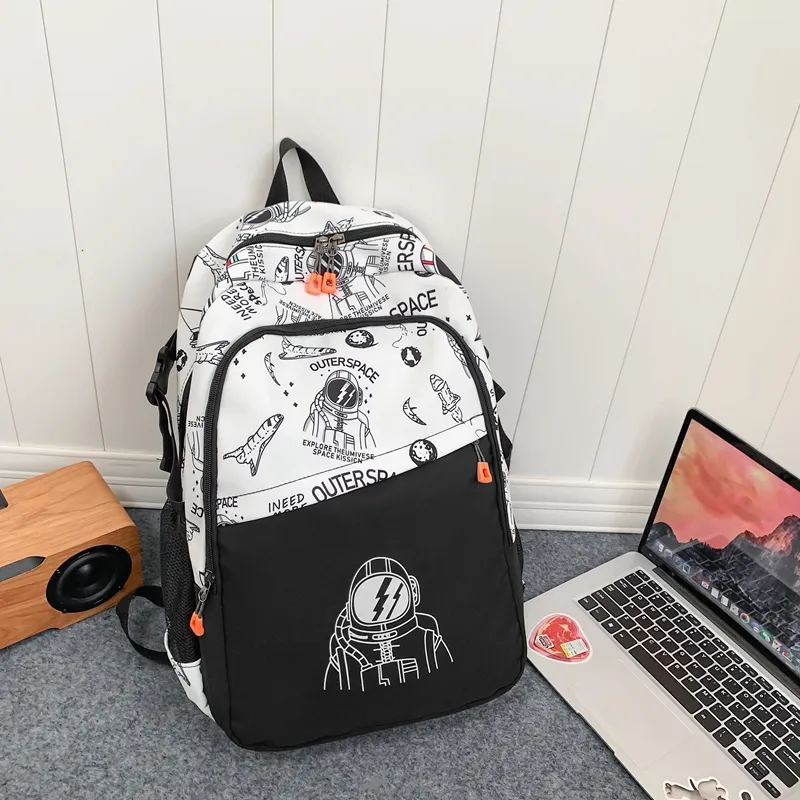 Yalu Nylon Backpack Unisex Multicolor-3