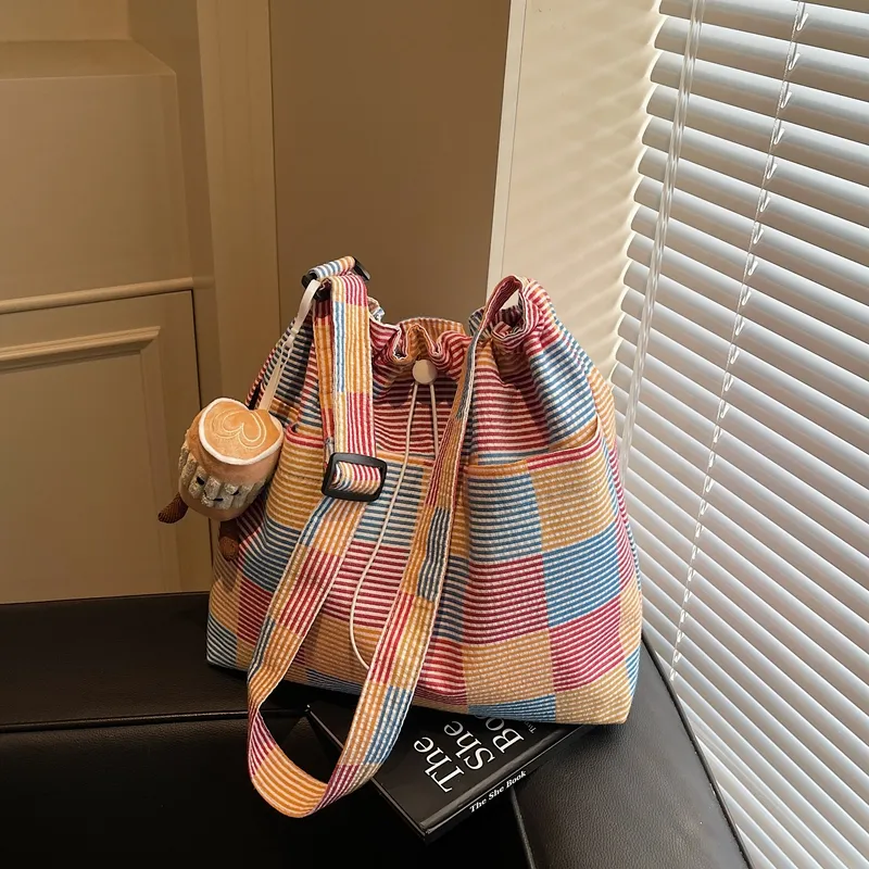Yalu Canvas Bag, Shoulder Bag Unisex Multicolor-5
