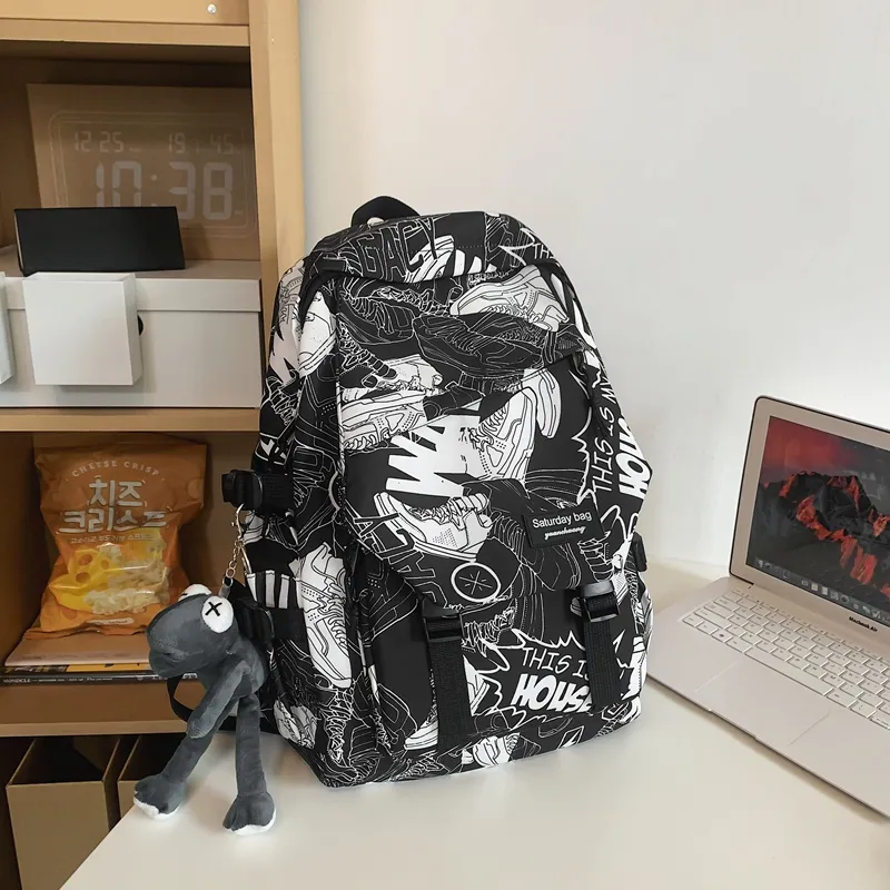 Yalu Nylon Backpack Unisex Multicolor-2