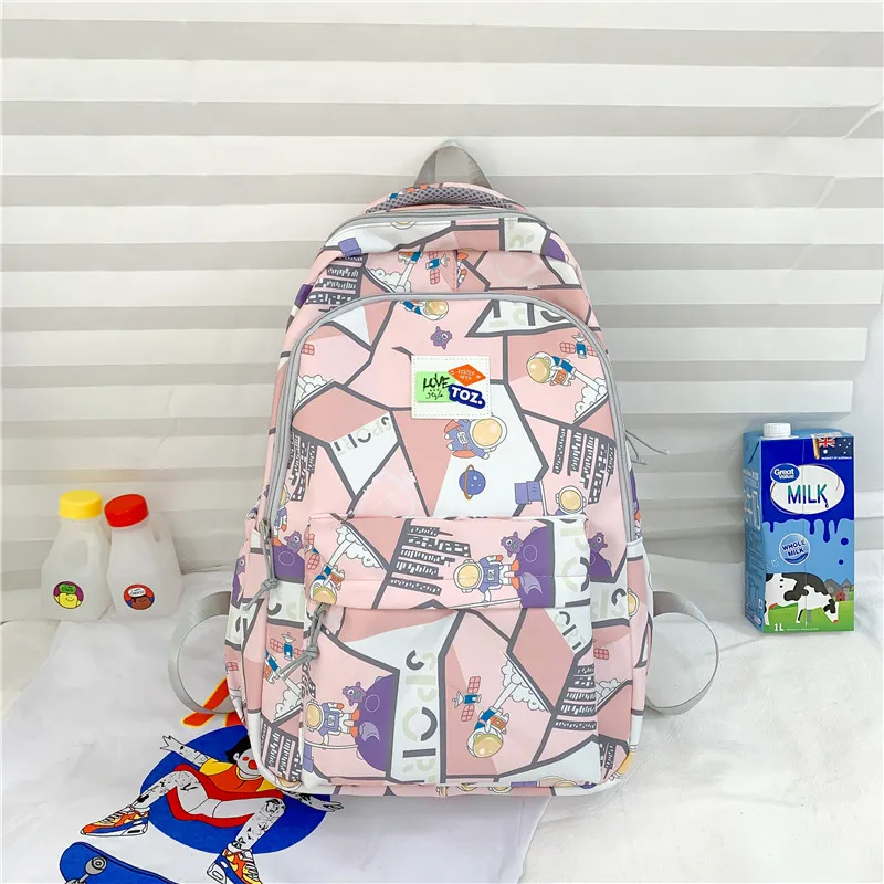 Yalu Nylon Backpack Regular Unisex Multicolor-1