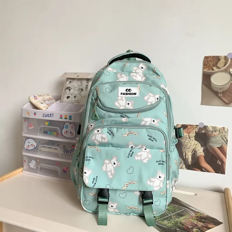 Yalu Nylon Backpack Regular Unisex Multicolor-5
