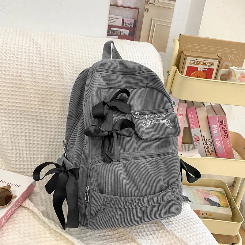 Yalu Corduroy Backpack Unisex Multicolor-13