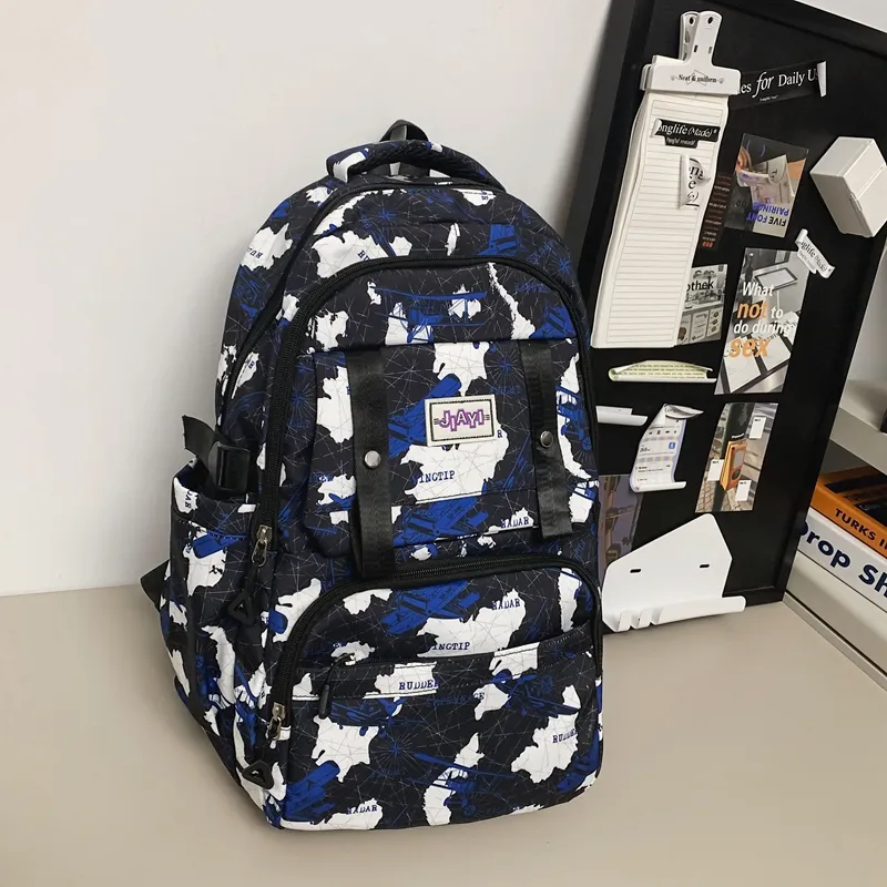Yalu Nylon Backpack Unisex Multicolor-13