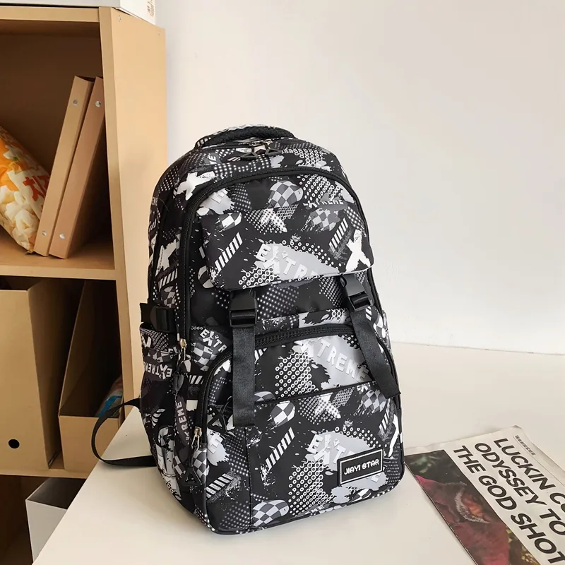 Yalu Nylon Backpack Unisex Multicolor-2
