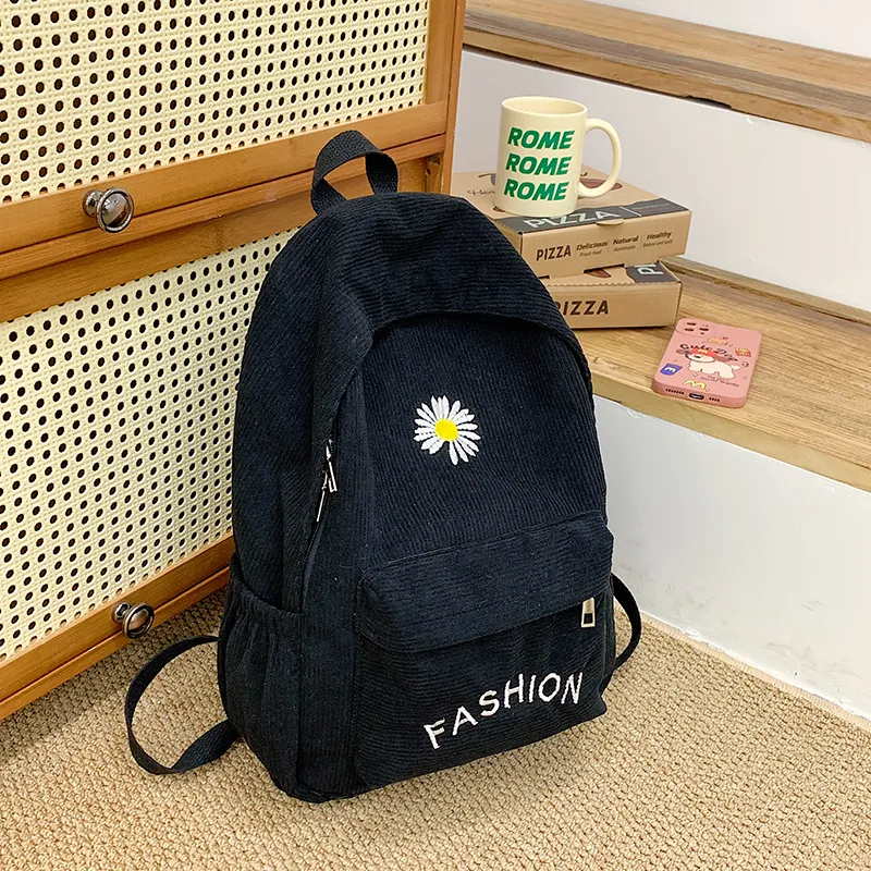 Yalu Corduroy Backpack Regular Unisex Multicolor-7