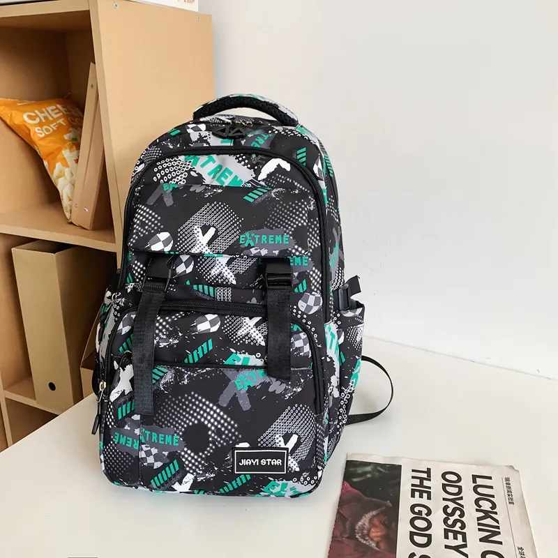 Yalu Nylon Backpack Unisex Multicolor-5