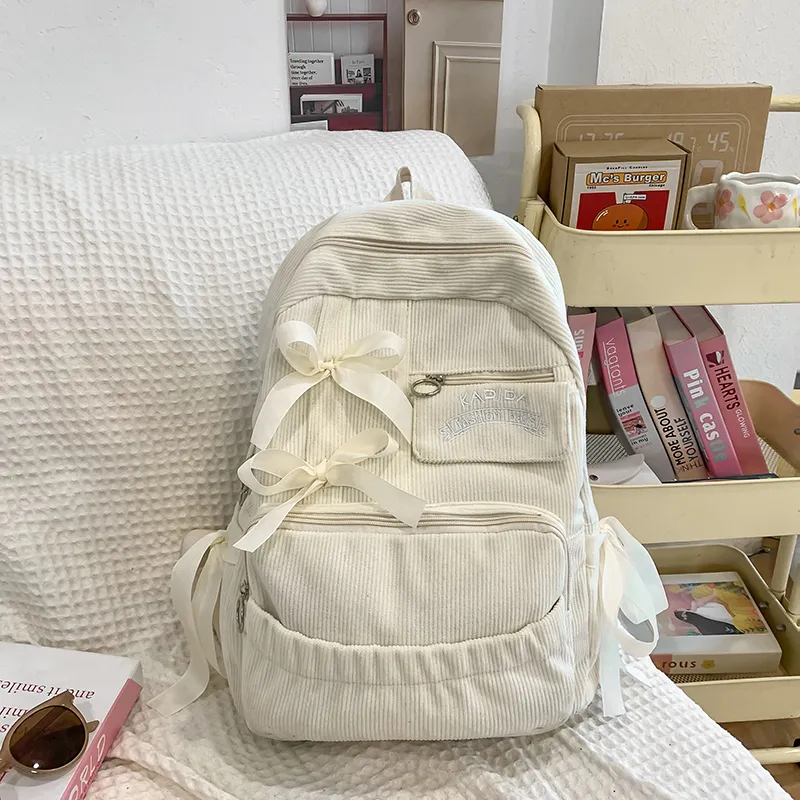 Yalu Corduroy Backpack Unisex Multicolor-8