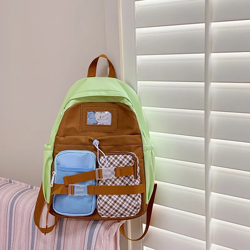 Yalu Nylon Backpack Unisex Multicolor-7