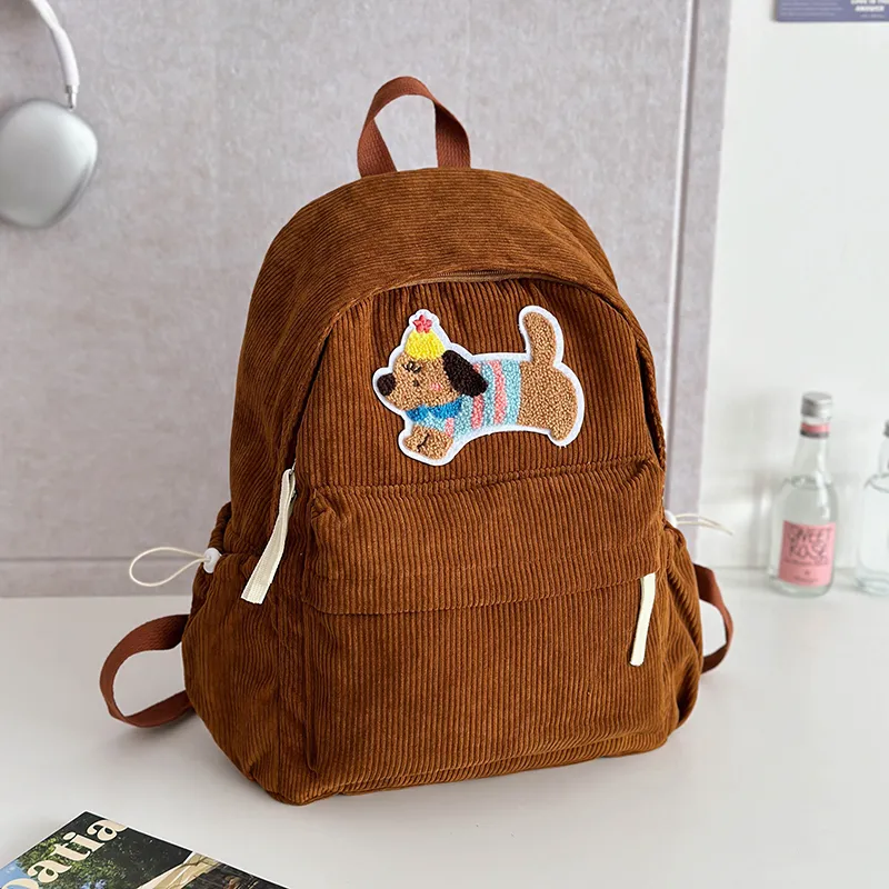 Yalu Corduroy Backpack Unisex Multicolor-5