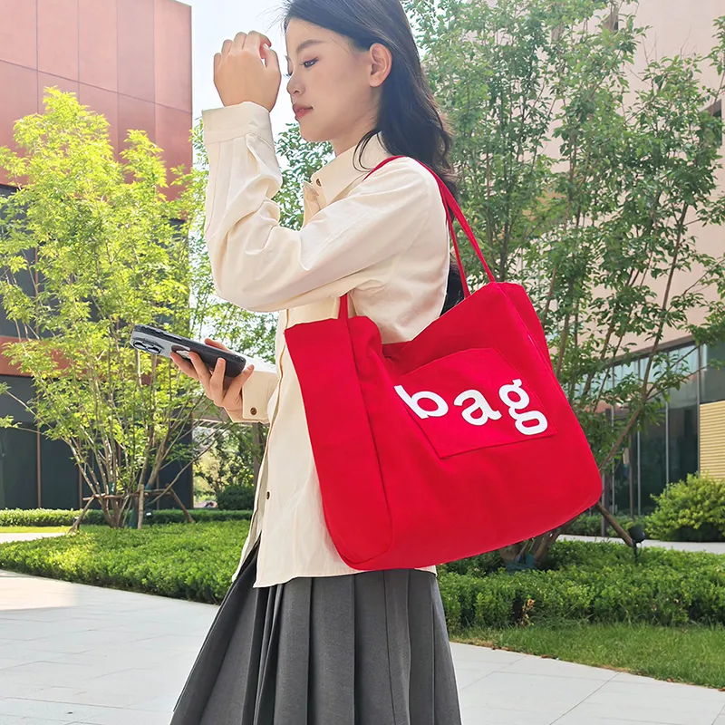 Yalu Canvas Tote Bag, Shoulder Bag Unisex Multicolor-9