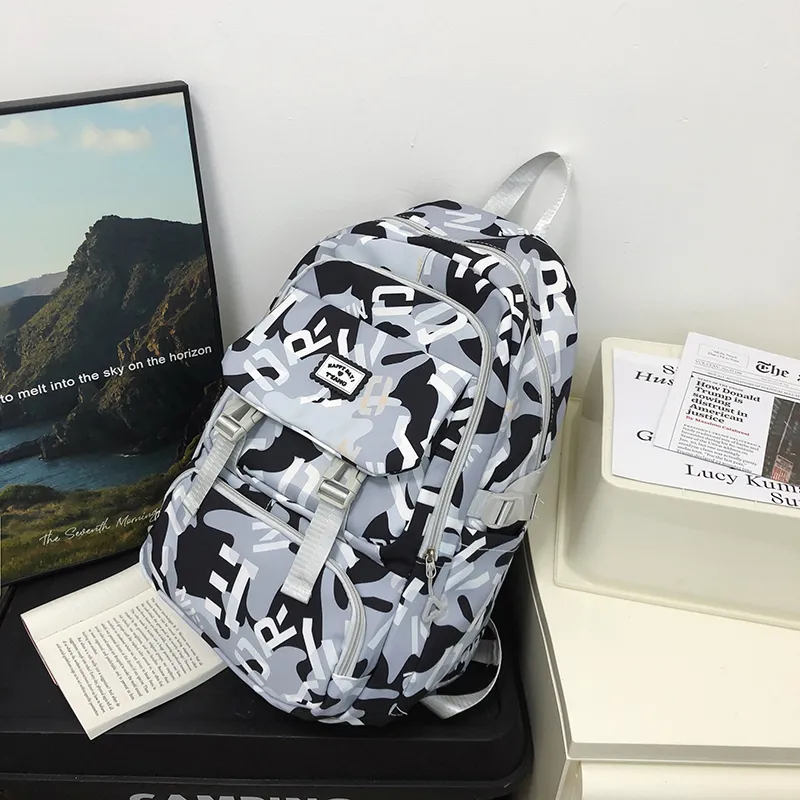 Yalu Nylon Backpack Regular Unisex Multicolor-17