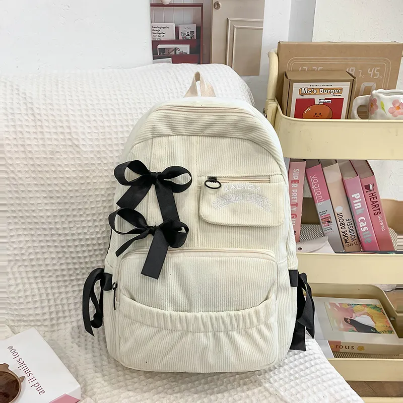 Yalu Corduroy Backpack Unisex Multicolor-5