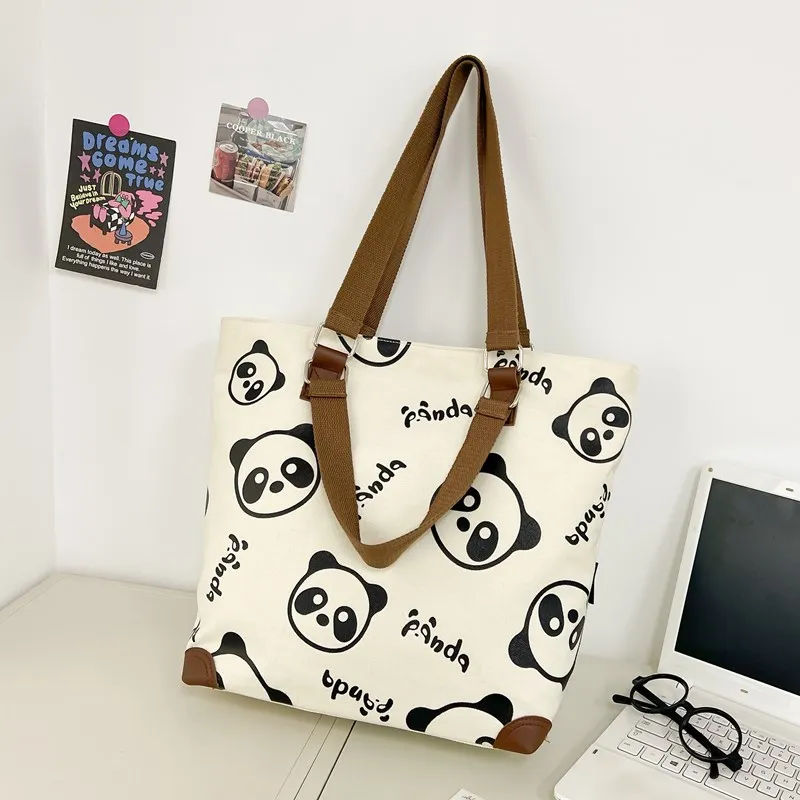 Yalu Canvas Shoulder Bag Regular Unisex Multicolor-5