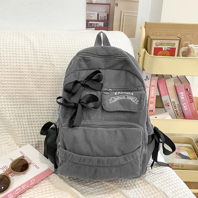 Yalu Corduroy Backpack Unisex Multicolor-14