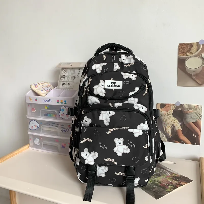 Yalu Nylon Backpack Regular Unisex Multicolor-14