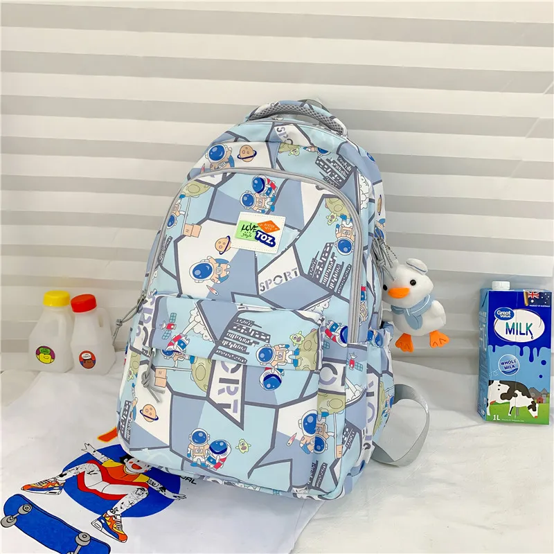 Yalu Nylon Backpack Regular Unisex Multicolor-11