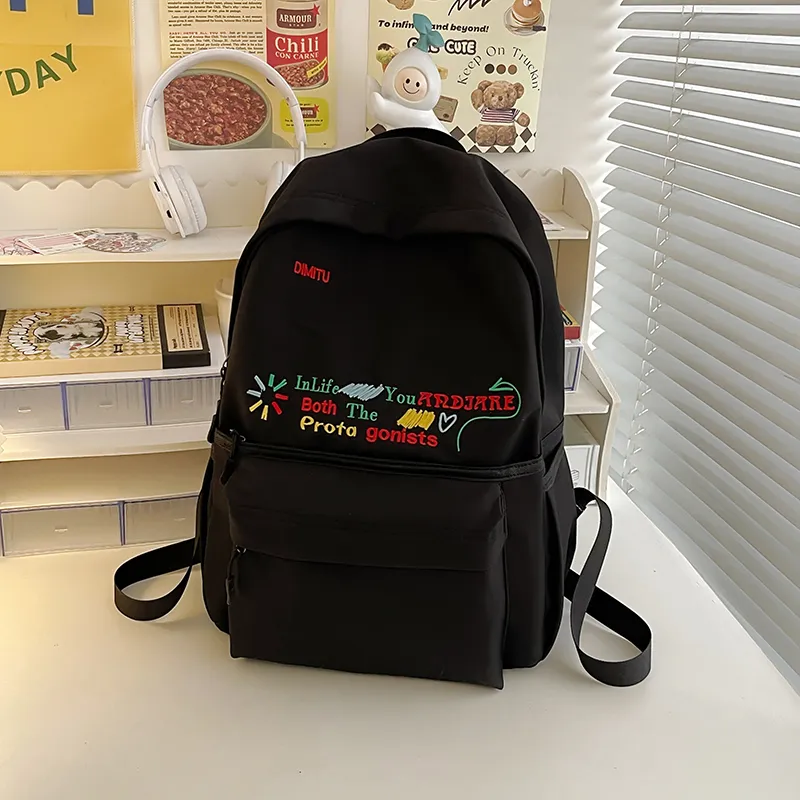 Yalu Nylon Backpack Regular Unisex Multicolor-11