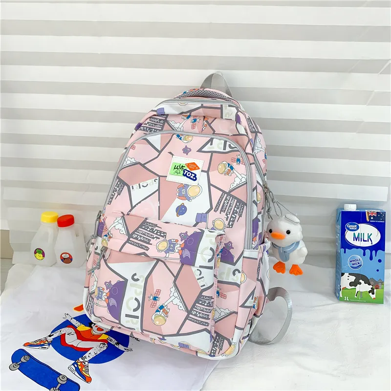 Yalu Nylon Backpack Regular Unisex Multicolor-2