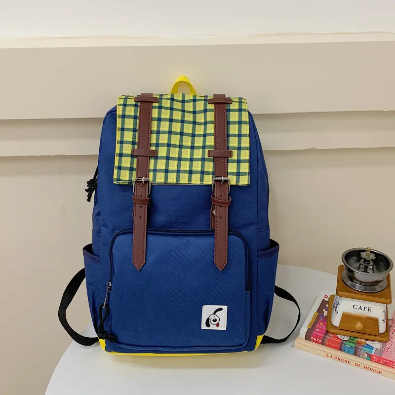 Yalu Canvas Backpack Regular Unisex Blue-1