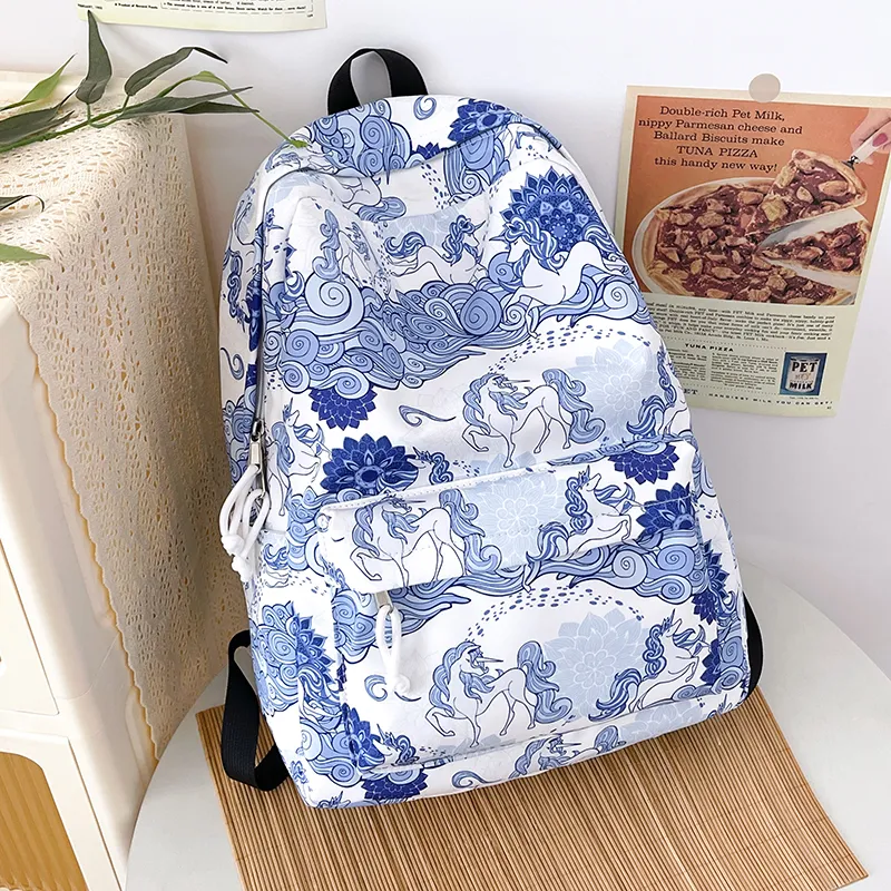 Yalu Nylon Backpack Unisex Multicolor-10