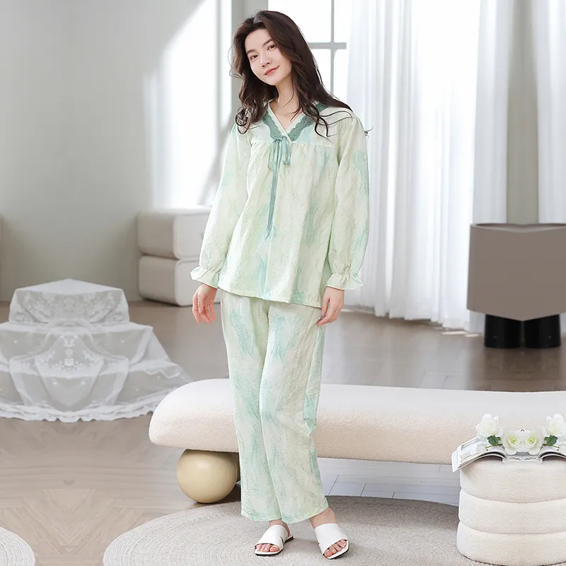 Herbal Primer Pajama Set Women's Combo Set-22