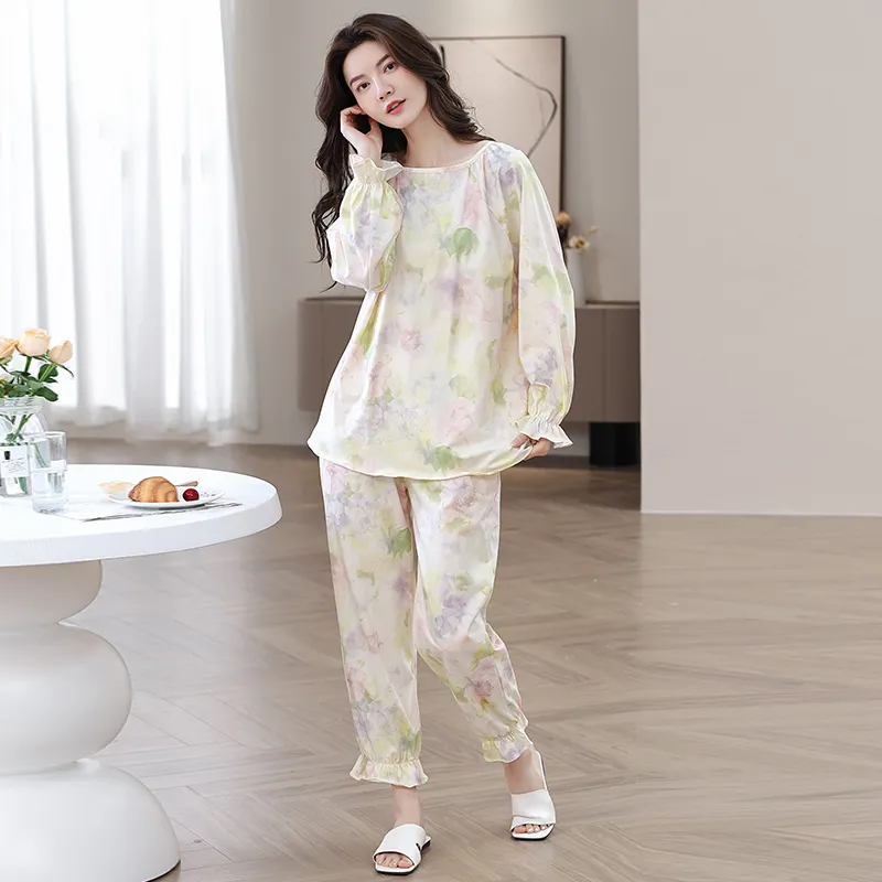 Herbal Primer Pajama Set Women's Combo Set-22