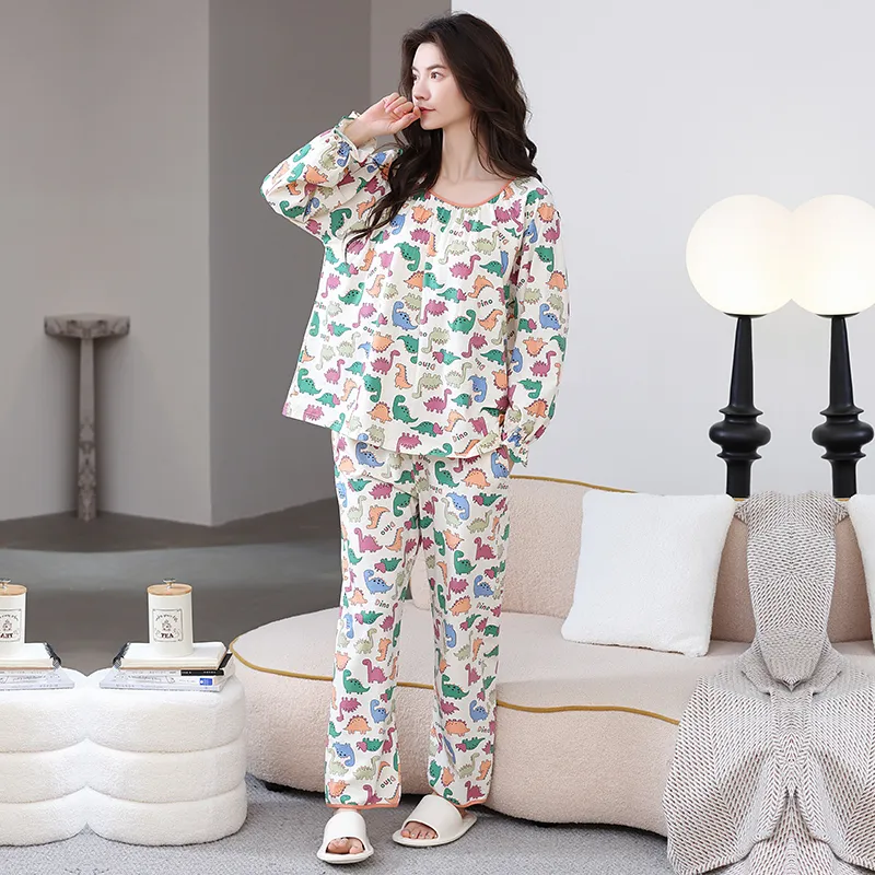 Herbal Primer Pajama Set Women's Combo Set-16