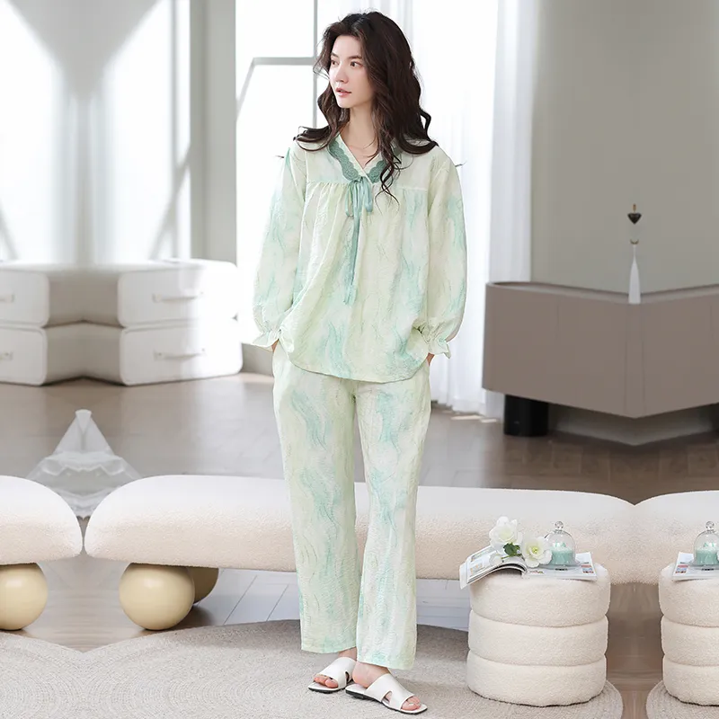 Herbal Primer Pajama Set Women's Combo Set-23