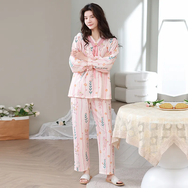 Herbal Primer Pajama Set Women's Combo Set-27