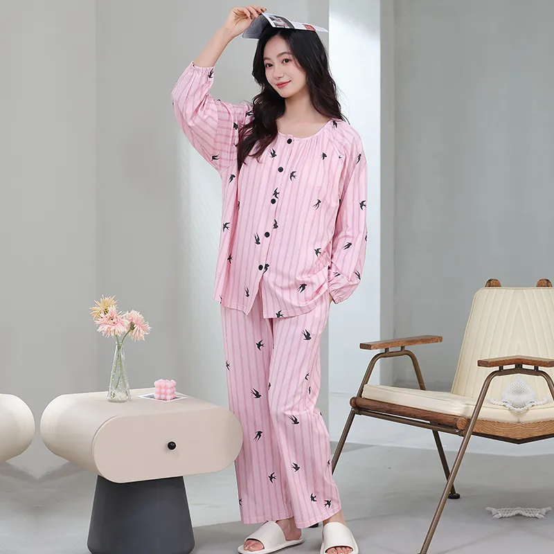 Herbal Primer Pajama Set Women's Combo Set-11