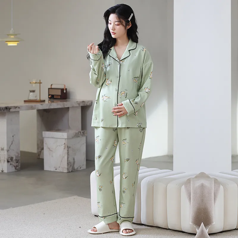 Herbal Primer Pajama Set Women's Combo Set-1