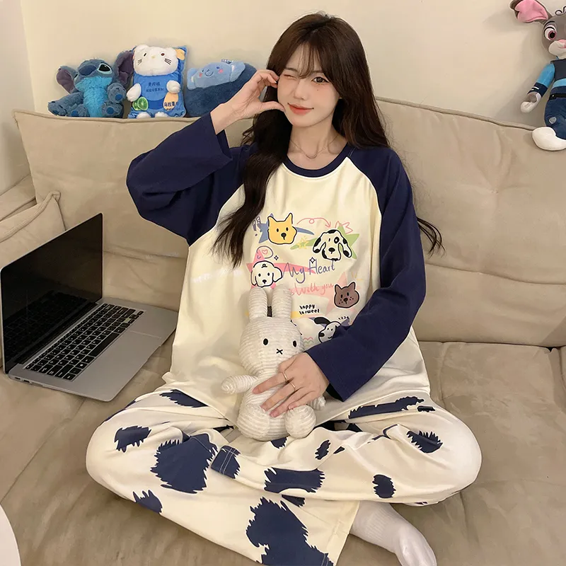 Herbal Primer Pajama Set Women's Combo Set-14