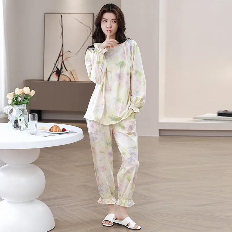 Herbal Primer Pajama Set Women's Combo Set-20