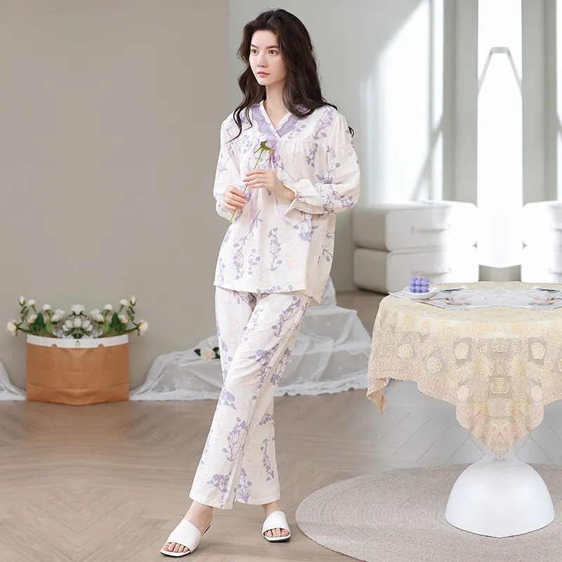 Herbal Primer Pajama Set Women's Combo Set-12