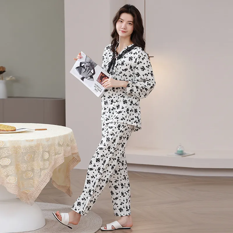 Herbal Primer Pajama Set Women's Combo Set-11