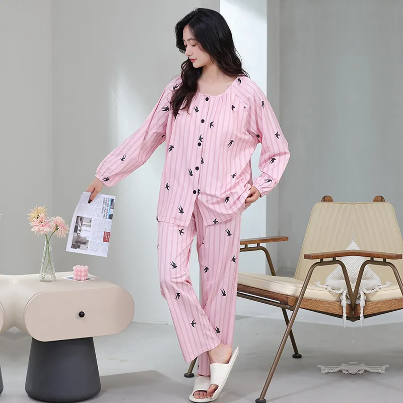 Herbal Primer Pajama Set Women's Combo Set-10