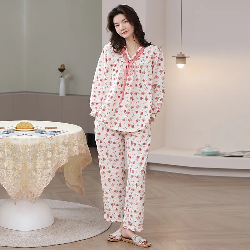 Herbal Primer Pajama Set Women's Combo Set-18