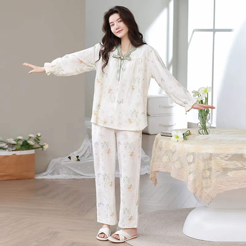 Herbal Primer Pajama Set Women's Combo Set-9