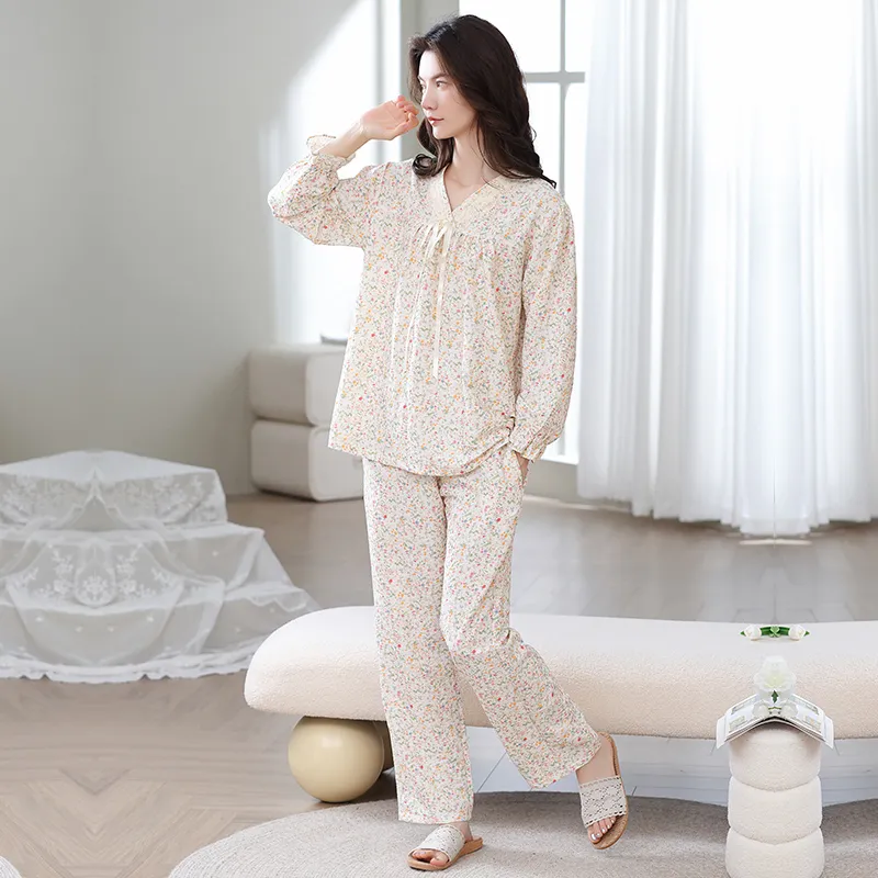 Herbal Primer Pajama Set Women's Combo Set-26