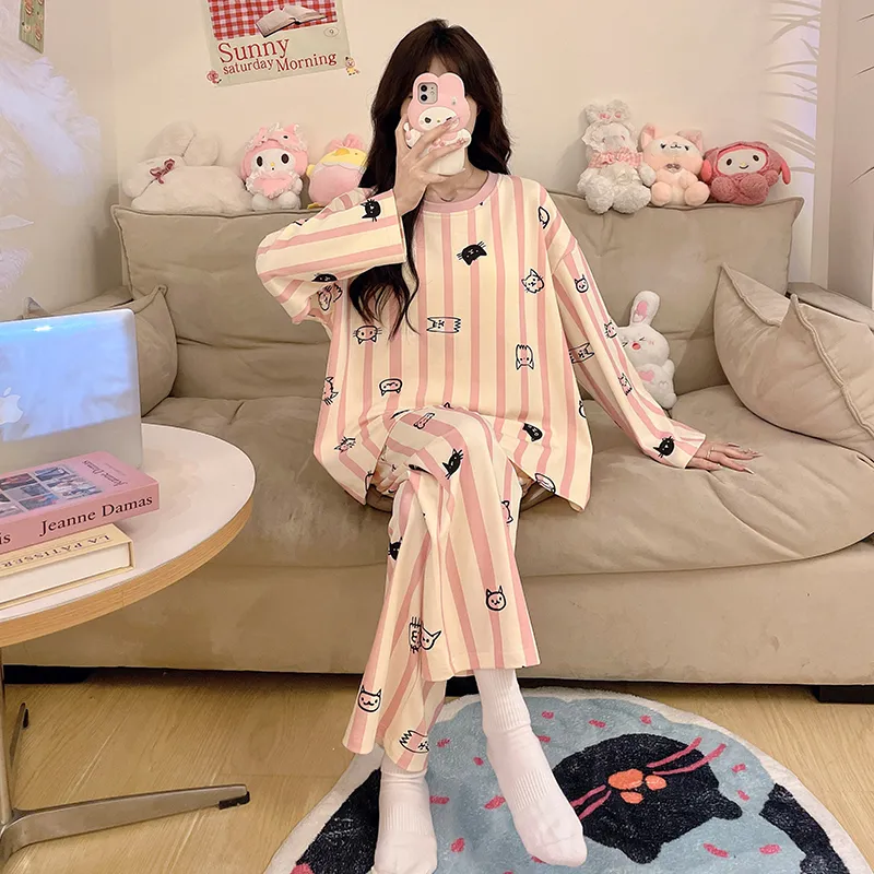 Herbal Primer Pajama Set Women's Combo Set-21
