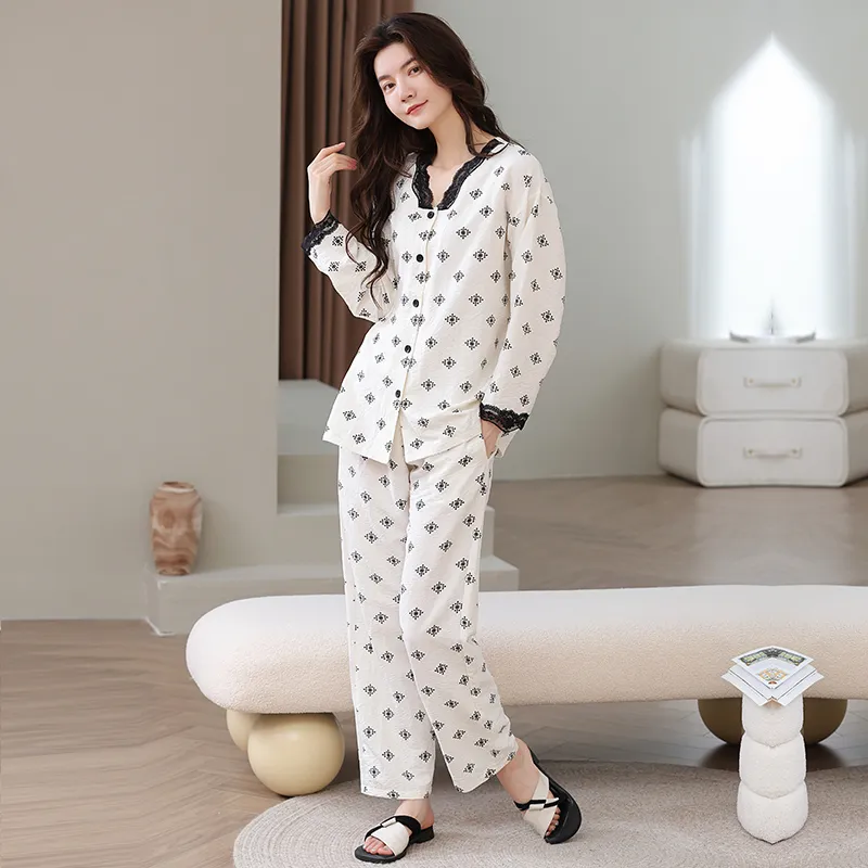 Herbal Primer Pajama Set Women's Combo Set-23