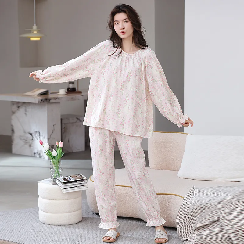 Herbal Primer Pajama Set Women's Combo Set-22