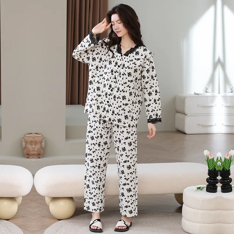 Herbal Primer Pajama Set Women's Combo Set-26
