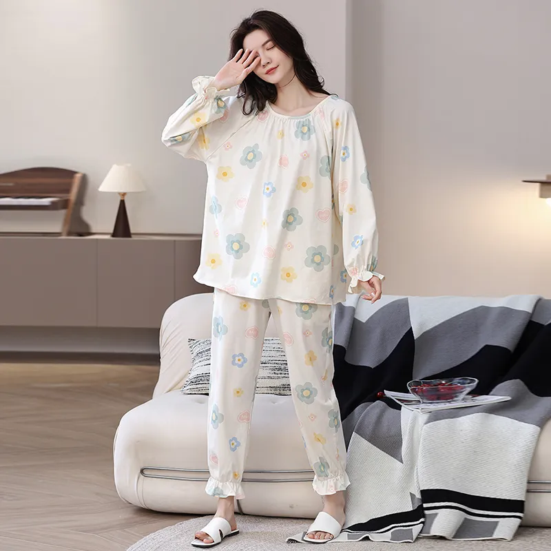 Herbal Primer Pajama Set Women's Combo Set-4