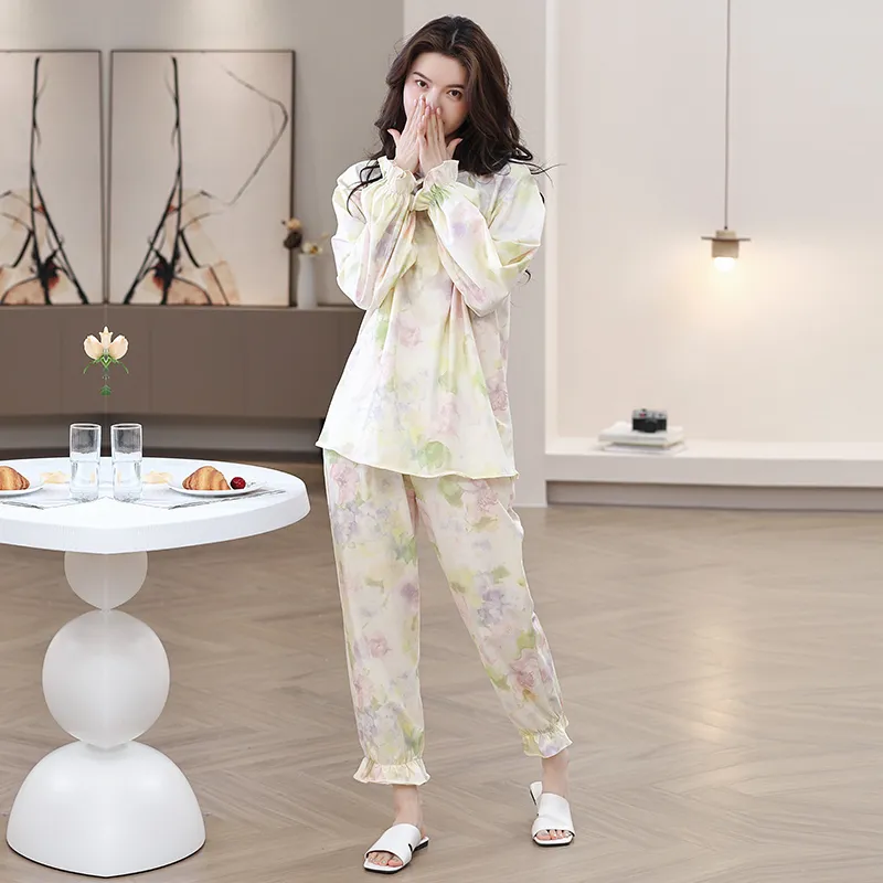 Herbal Primer Pajama Set Women's Combo Set-19